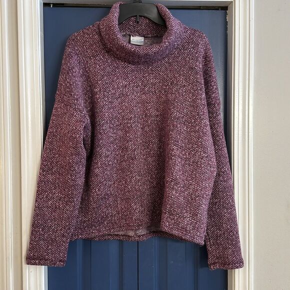 Columbia Chillin Fleece Purple Turtleneck Sweater Size L - Picture 3 of 6